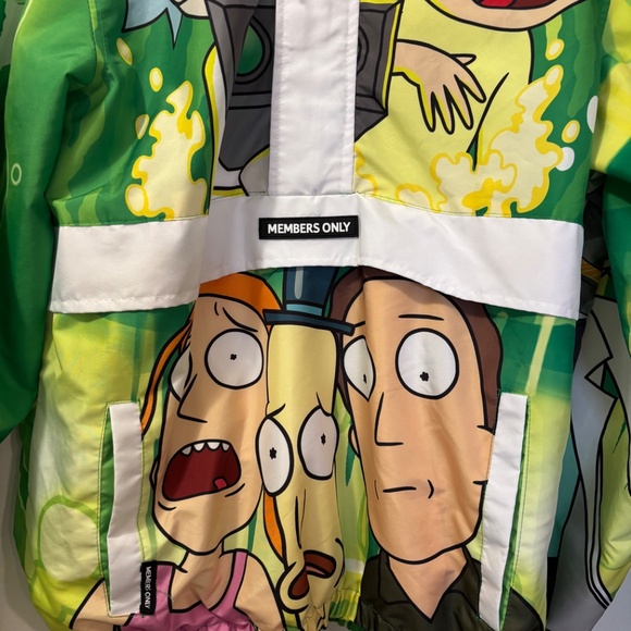 Rick and Morty Members Only Pullover Windbreaker Jacket Sz Medium hoodie - Picture 2 of 8